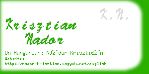krisztian nador business card